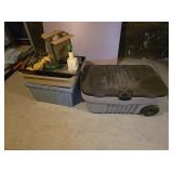 Rubbermaid Action Packer & Misc Garden Tools