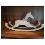 Small Wooden Rocking Horse Figure