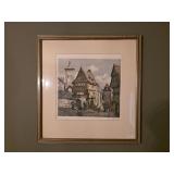 Framed Vintage Rothenburg Germany Cityscape
