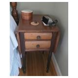 2 Drawer Drop Leaf Side Table