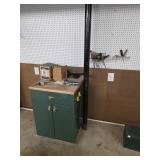 Metal Storage Cabinet w/ Tools & Misc