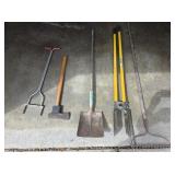 Shovel, Rake, Post Hole Digger, Axe, Aerator