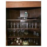 Contents of Upper Half of Corner Cabinet