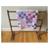 Vintage Quilt & Quilt Stand