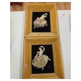 Framed Ribbon Art Ballerinas