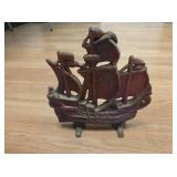 Cast Iron Door Stop Ship