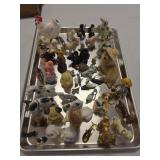 Tray of Porcelain / Ceramic Animal Figures