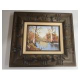Framed Oil Landscape Painting