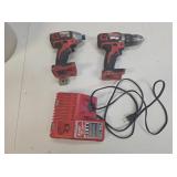 Milwaukee Drills & Charger (No Battery)