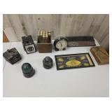 Vintage Clock, Cameras, Addometer, Etc.