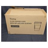 100 Count 20oz Coffee Cups w/ Lids