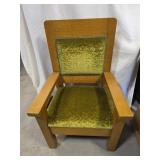 Heavy Antique Tiger Oak Chair Early 1900s