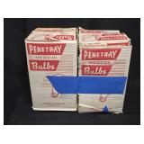 New Old Stock Penetray 25W Red Incandescent Bulbs