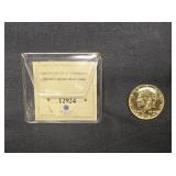 American Mint Gold Plated 1967 Kennedy Half