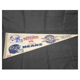 1986 Patriots / Bears Superbowl XX Pennant