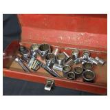 Metal Toolbox w/ Husky 1/2' Drive SAE & Metric