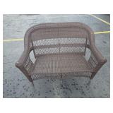 Plastic Wicker Bench