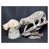 White Tiger and Mountain Lion Figures