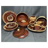 Kathy Kale Brown Drip Glazed Dishware Set
