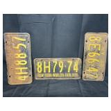 Vintage NY License Plates (3)