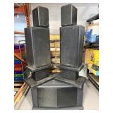 Pioneer and Boston Speakers w/Stand and Cabinet