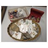 Miscellaneous Jewelry, Vintage Mirror and Brush