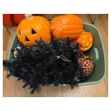 Tote of Halloween Decorations