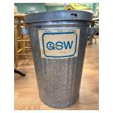 20 Gallon Metal Garbage Can w/Lid