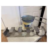 Wall Wine Rack and Beer Buckets
