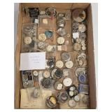 Box of Various Watch Parts