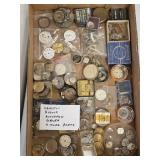 Box of Various Watch Parts