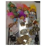 Tray of Troll and Ceramic Figures