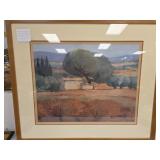 Artwork. Framed Lithograph by Elisabeth Estivalet
