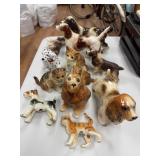 Porcelain Dogs and Cat