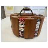 Vintage Wooden Poker Chip Carousel 'Lazy Susan'