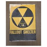 Vintage Metal Fall Out Shelter Sign