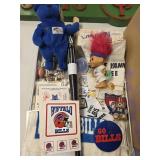 Tray of Buffalo Bills and NFL Memorabilia