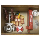 Vintage Coca Cola Cast Iron Horse and Cart
