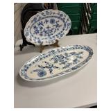 Blue Onion Serving Dishes (2)