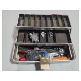 Small Metal Toolbox w/ Misc Tools