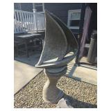 Concrete Sailboat Garden Statue