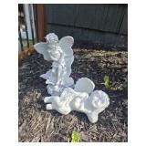Cherub & Ferry Garden Statues