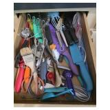 Drawer of Knives & Kitchen Utensils