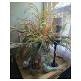 Birds, Faux Plant & Candle