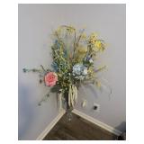 Faux Flowers & Vase