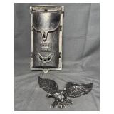 Vintage Cast Iron Mailbox & Eagle