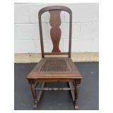 Vintage Wooden Caned Rocking Chair