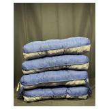 Chair Cushions (4) Blue and Grey