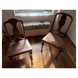 Wood Woven Cane Chair and Rocking Chair