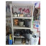 Plastic Shelf & Gardening Items